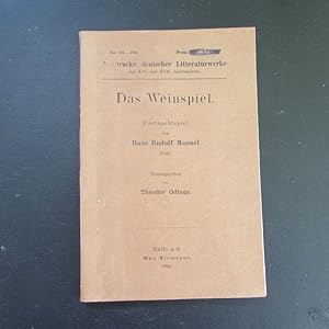 Immagine del venditore per Neudrucke deutscher Litteraturwerke des XVI. und XVII. Jahrhunderts - Band 101 - 102: Das Weinspiel - Fastnachtspiel, 1548 venduto da Bookstore-Online