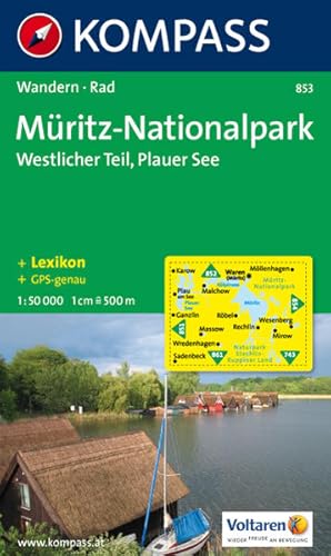 Müritz-Nationalpark Westlicher Teil - Plauer See Wanderkarte mit Kurzführer und Radwegen. GPS-gen...