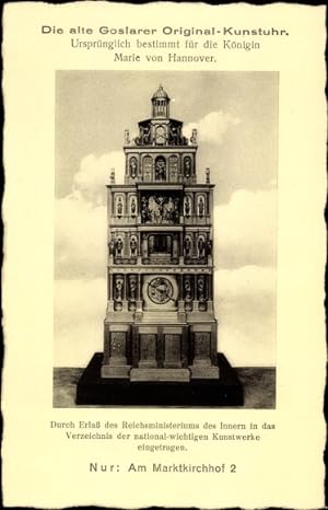 Ansichtskarte / Postkarte Die alte Goslarer Original Kunstuhr, Für Königin Marie von Hannover bes...