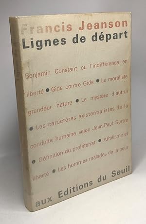 Imagen del vendedor de Lignes de dpart a la venta por crealivres