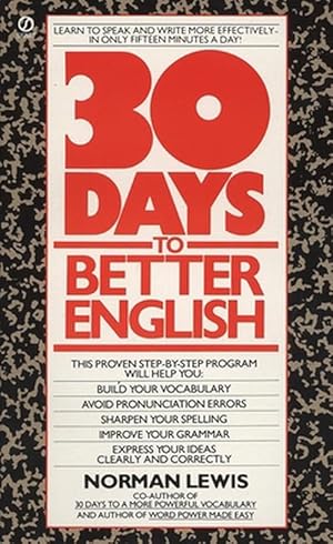 Seller image for Thirty Days to Better English (Mass Market Paperback) for sale by CitiRetail