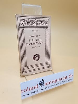Bild des Verkufers fr Viola tricolor ; Ein stiller Musikant 2 Novellen ; Nr. 6021 zum Verkauf von Roland Antiquariat UG haftungsbeschrnkt