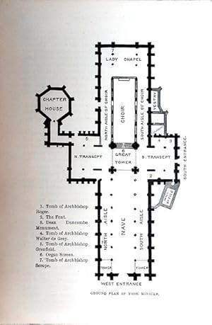 Imagen del vendedor de Yorkshire. York Minster. Ground Plan. a la venta por theoldmapman