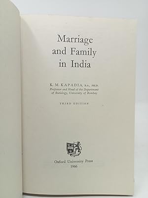 Seller image for Marriage and Family in India. for sale by ROBIN SUMMERS BOOKS LTD