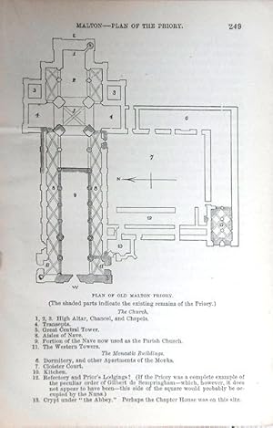 Imagen del vendedor de Yorkshire. Malton Old Priory. Ground Plan. a la venta por theoldmapman