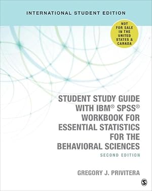 Immagine del venditore per Student Study Guide With IBM SPSS Workbook for Essential Statistics for the Behavioral Sciences - International Student Edition (Paperback) venduto da CitiRetail