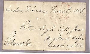 Imagen del vendedor de [Lord Palmerston, Liberal Prime Minister.] Autograph Signature franking the cover of an envelope addressed by him to Peter Legh Jnr of Warrington. a la venta por Richard M. Ford Ltd