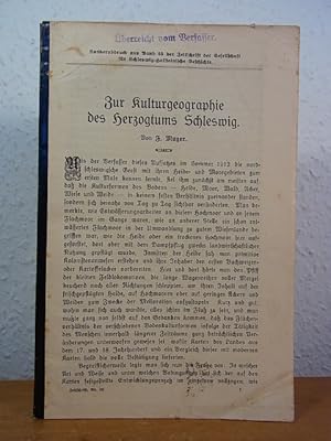 Seller image for Die Kulturgeographie des Herzogtums Schleswig for sale by Antiquariat Weber