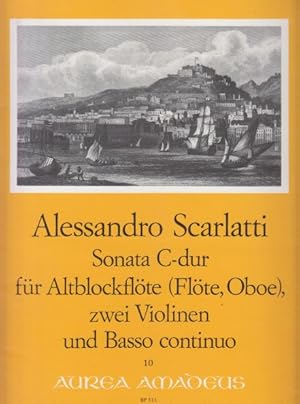 Image du vendeur pour Sonata in C major for Treble Recorder (Flute or Oboe). Two Violins and Basso Continuo - Set of Parts mis en vente par Hancock & Monks Music