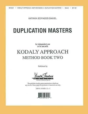 Bild des Verkufers fr Kodaly Approach: Method Book Two - Transparencies (Paperback) zum Verkauf von CitiRetail