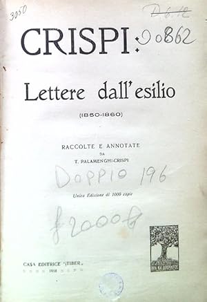 Seller image for Lettere dall'esilio (1850-1860) for sale by Librodifaccia