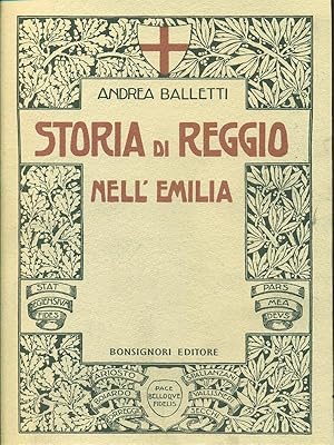 Bild des Verkufers fr Storia di Reggio nell'Emilia zum Verkauf von Librodifaccia