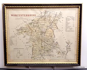 Worcester. Map of the County c1845