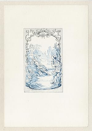"LA FILLE DU PRÉSIDENT (Chanson Gasconne)" Gravure originale entoilée illustrée par Lucien MÉTIVE...