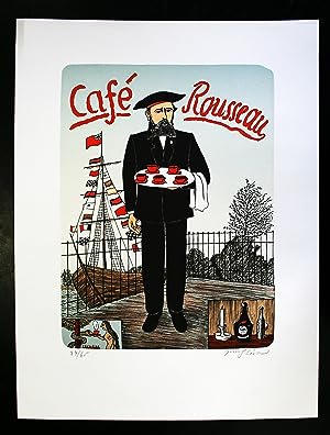 JIRI SLIVA: "Café Rousseau", Original Lithograph by Jiri Sliva. 24/65 edition signed by the artis...