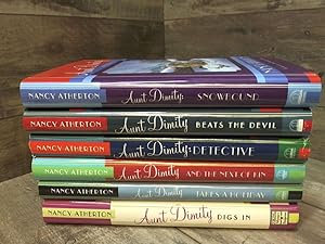 Seller image for 6 Aunt Dimity Mysteries- Nancy Atherton (Snowbound, Beats the Devil, Detective, and The Next of Kin, Takes A Holiday, Digs In) for sale by Archives Books inc.