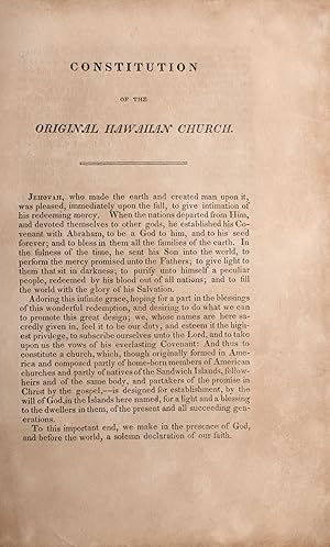 Constitution of the Original Hawaiian Church