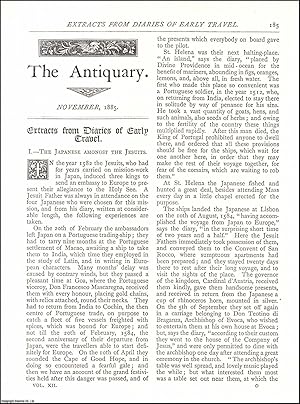 Seller image for Extracts from Diaries of Early Travel Part I and II. A complete original article from The Antiquary Magazine, 1885. for sale by Cosmo Books