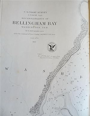 Bellingham Bay Washington Territory 1856 U.S. Coastal Survey nautical chart