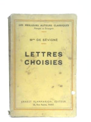 Seller image for Lettres Choisies de Mme De Sevigne for sale by World of Rare Books