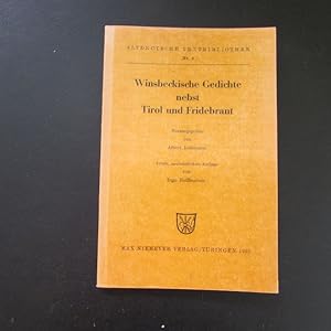 Bild des Verkufers fr Altdeutsche Textbibliothek - Band 9: Winsbeckische Gedichte nebst Tirol und Fridebrant zum Verkauf von Bookstore-Online
