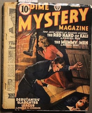 DIME MYSTERY MAGAZINE 1940; November (Volume-24 #3; PULP Magazine) The Red Hand of Kali (Moriarit...