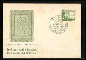 Ansichtskarte Stuttgart, 1. Schwäbische Postwertzeichen-Ausstellung 1938