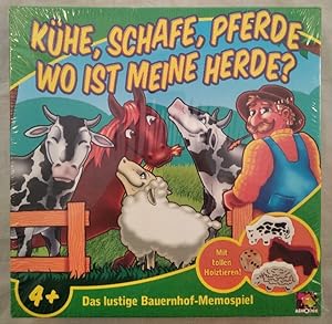ASMODEE 40576: Kühe,Schafe ,Pferde - Wo ist meine Herde, mit tollen Holztieren [Kinderspiel]. Ach...