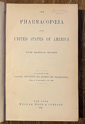 Pharmacopoeia of the United States of America, Sixth Decennial Revision