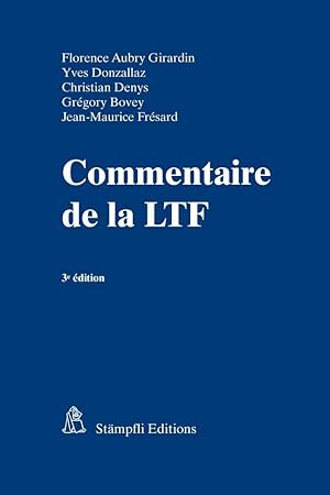 Bild des Verkufers fr Aubry Girardin, F: Commentaire de la LTF zum Verkauf von moluna