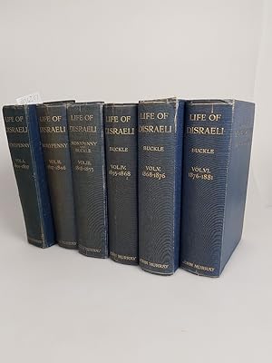 The Life of Benjamin Disraely, Lord of Beaconsfield, Volume I-VI (1804-1881).