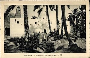 Bild des Verkufers fr Ansichtskarte / Postkarte Tozeur Tunesien, Mosque Sidi ben Alep, Moschee zum Verkauf von akpool GmbH