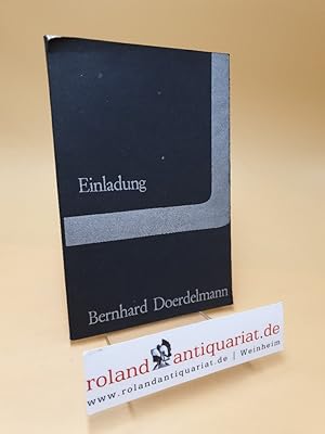 Bild des Verkufers fr Einladung ; Anthologie e. Gedichtes zum Verkauf von Roland Antiquariat UG haftungsbeschrnkt