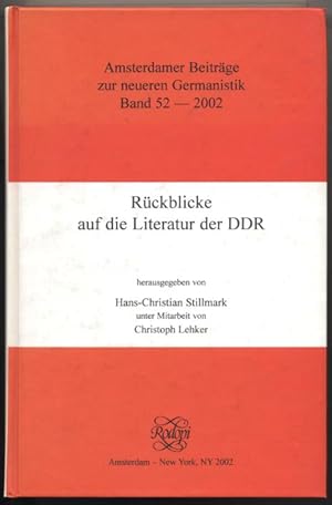 Bild des Verkufers fr Rckblicke auf die Literatur der DDR. Unter Mitarbeit von Christoph Lehker. zum Verkauf von Johann Nadelmann Antiquariat