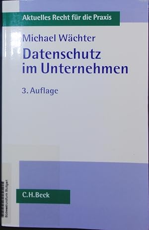 Immagine del venditore per Datenschutz im Unternehmen. venduto da Antiquariat Bookfarm