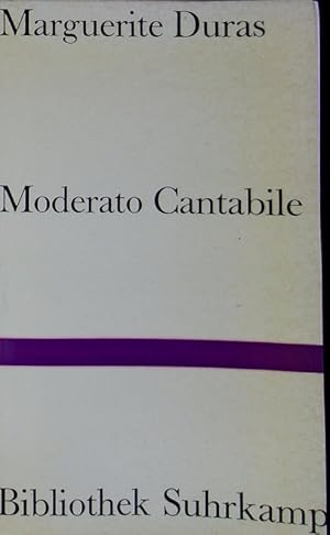 Bild des Verkufers fr Moderato Cantabile. Roman. zum Verkauf von Antiquariat Bookfarm