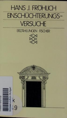 Imagen del vendedor de Einschchterungsversuche. Erzhlungen. a la venta por Antiquariat Bookfarm