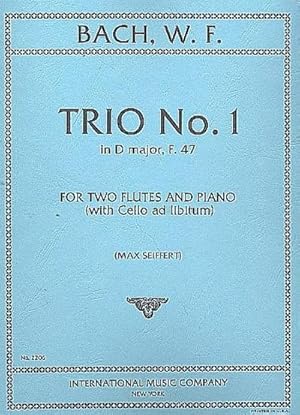 Bild des Verkufers fr Trio D major no.1for 2 flutes and piano (cello ad lib.) zum Verkauf von AHA-BUCH GmbH