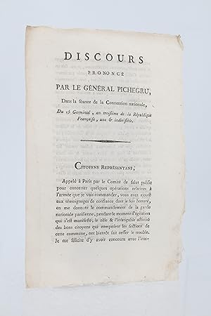 Discours prononcé par le général Pichegru, dans la séance de la Convention nationale, du 15 Germi...