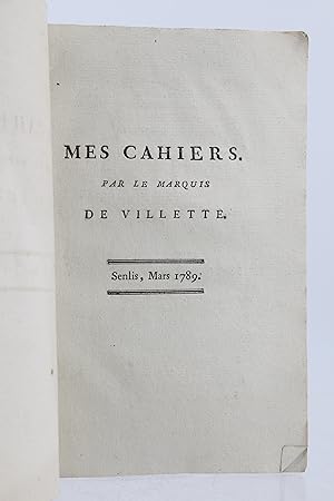 Immagine del venditore per Mes cahiers venduto da Librairie Le Feu Follet
