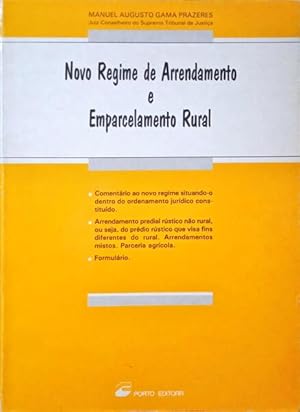 Bild des Verkufers fr NOVO REGIME DE ARRENDAMENTO E EMPARCELAMENTO RURAL. zum Verkauf von Livraria Castro e Silva