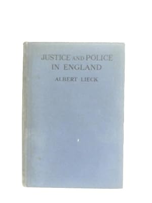 Immagine del venditore per Justice And Police In England venduto da World of Rare Books