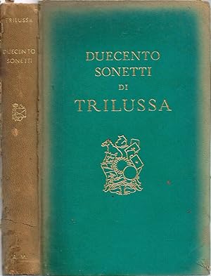 Bild des Verkufers fr Duecento sonetti zum Verkauf von Biblioteca di Babele
