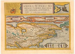 Immagine del venditore per Americae Pars Borealis, Florida, Baccalaos, Canada, Corterealis. A Cornelio de Iudis in luce edita venduto da Neatline Antique Maps