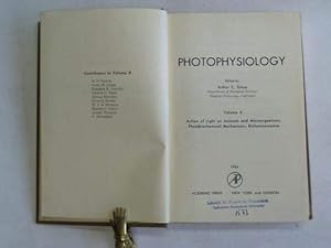 Bild des Verkufers fr Photophysiology. Volume II zum Verkauf von Ammareal