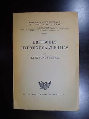 Kritisches Hypomnema zur Ilias