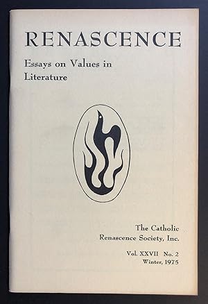 Immagine del venditore per Renascence : Essays on Values in Literature, Volume 27, Number 2 (XXVII; Winter 1975) venduto da Philip Smith, Bookseller