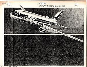 Boeing 767-200 General Description. Two Identical Photocopied and Stapled Corporate Product Broch...