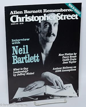 Imagen del vendedor de Christopher Street: vol. 14, #9, November 11, 1991, whole #165; Interview with Neil Bartlett a la venta por Bolerium Books Inc.