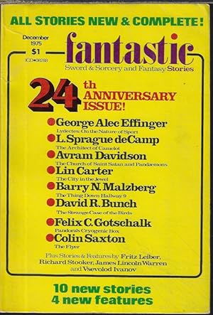 Seller image for FANTASTIC Stories: December, Dec. 1975 ("Literary Swordsmen & Sorcerers") for sale by Books from the Crypt